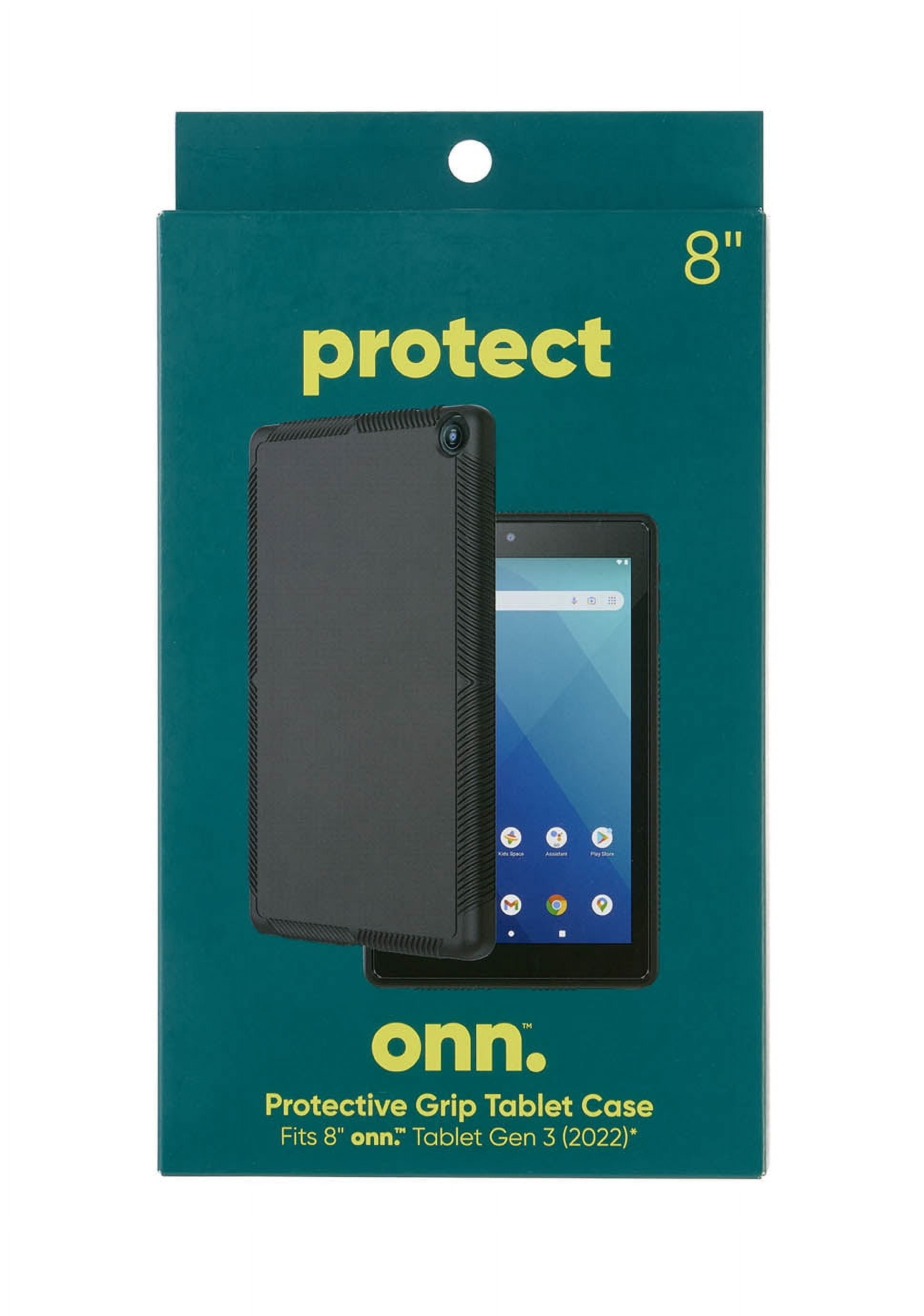 onn. Protective Grip Tablet Case for onn. 8" Tablet (2022 Model) - Black