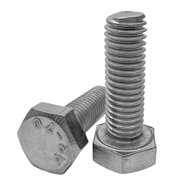 M8x25mm Left Hand Hex Bolt,304 Stainless Steel Reverse Threaded Hex Bolts,Silver Fully Threaded Hex Bolts(3Pcs)