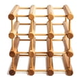 thumbnail image 1 of Wood Stackable Modular Wine Rack Storage Holder with Natural Pins, 12 Bottle, Ash, 1 of 1