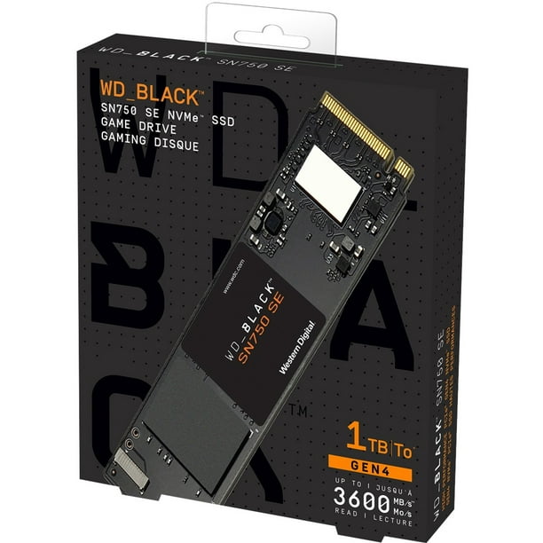 WD Black SN750 WDS100T1B0E Solid Drive - M.2 2280 Internal - PCI Express NVMe (PCI Express NVMe 4.0) - Walmart.com