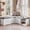 White, variant on NIUEJOI L-Shaped Shoe Bench with Cushion, Corner Storage Bench with Sliding doors & Adjustable Shelves for Entryway, Walnut