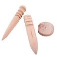 thumbnail image 2 of Edge Burnisher,3 Types Wooden Leather Edge Slicker Leather Burnisher Streamlined Design, 2 of 2
