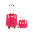 thumbnail image 2 of Gustave 17.70" Unisex 2 Piece Spinner Carry on Travel Luggage Set, Rose Red, 2 of 11