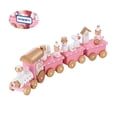 thumbnail image 4 of MasteelfCA NUOBESTY 4-section Small Train Toy Christmas Theme Wooden Train Desktop Mini Train, 4 of 7
