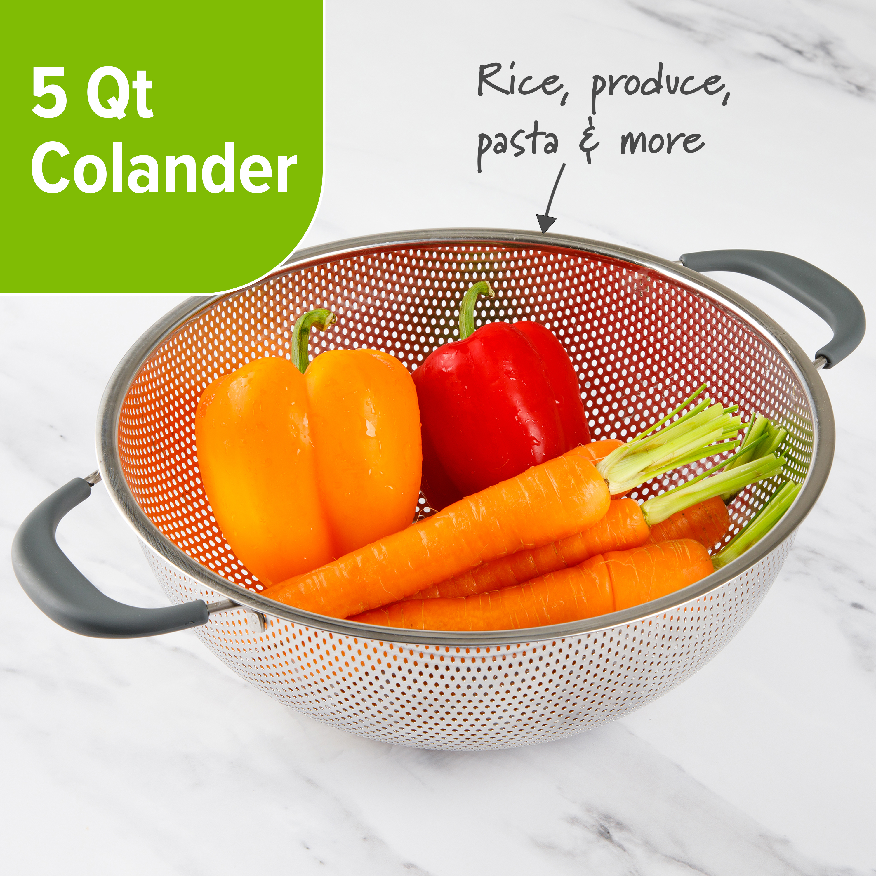PrepSolutions 5-Quart Stainless Steel Colander photo 2
