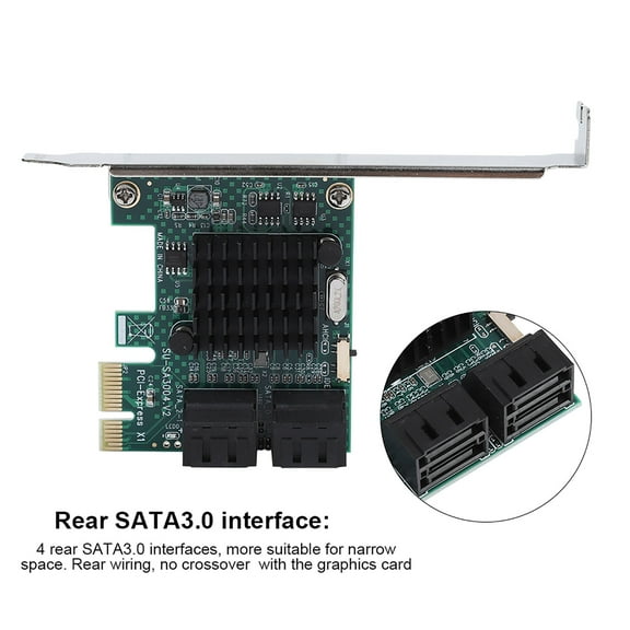 SATA 3.0 Expansion Card 4-Port PCIE to SATA 3.0 Expansion Controller Card Adapter 6G