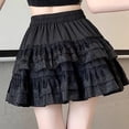 thumbnail image 4 of Cake Skirt for Girls, Elastic High Waist Tiered Ruffle Princess Short Dress for Summer, 4 of 8
