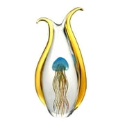 Art Glass Designs 14" Jellyfish in Curved Edges Figurine