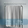 thumbnail image 6 of Summer Comforter King/Cal King Size Gray, Ice Cooling Bedding Blanket for Hot Sleeper Night Sweats, Double Sided Real Cold Q-Max>0.5 Spandex Fabric, Ultra-Soft Lightweight Cool Thin Quilt, 6 of 11