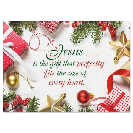 Jesus is the Gift Religious Christmas Cards - Holiday Greeting Cards ...