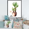 thumbnail image 2 of Designart 'Yucca Tree In The Ceramic Flower Pot On White' Traditional Framed Canvas Wall Art Print, 2 of 5
