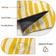 thumbnail image 6 of Round Rugs 5Ft, Yellow Round Area Rug Washable Indoor Throw Carpet, Stripes Modernism Abstract Geometric Soft Non Slip Circle Rug for Cabinet Bathroom Home Decor Aesthetic, 6 of 8