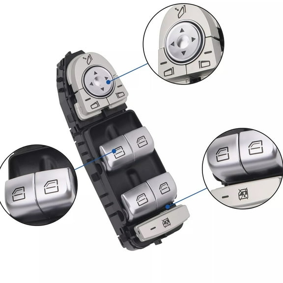 BLACK - Power Window Switch Driver Side fit for Mercedes Benz C300 C400 GLC300 2015-2020 2059056811