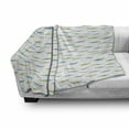 thumbnail image 3 of Alligator Soft Flannel Fleece Blanket, Watercolor Style Green and Blue Toned Friendly Crocodile Characters, Cozy Plush for Indoor and Outdoor Use, 50" x 70", Pale Green and Pale Blue, by Ambesonne, 3 of 6