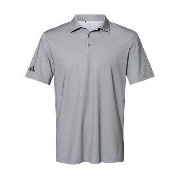 Adidas - Diamond Dot Print Polo - A498 - Grey Three/ Team Royal/ Navy - Size: M