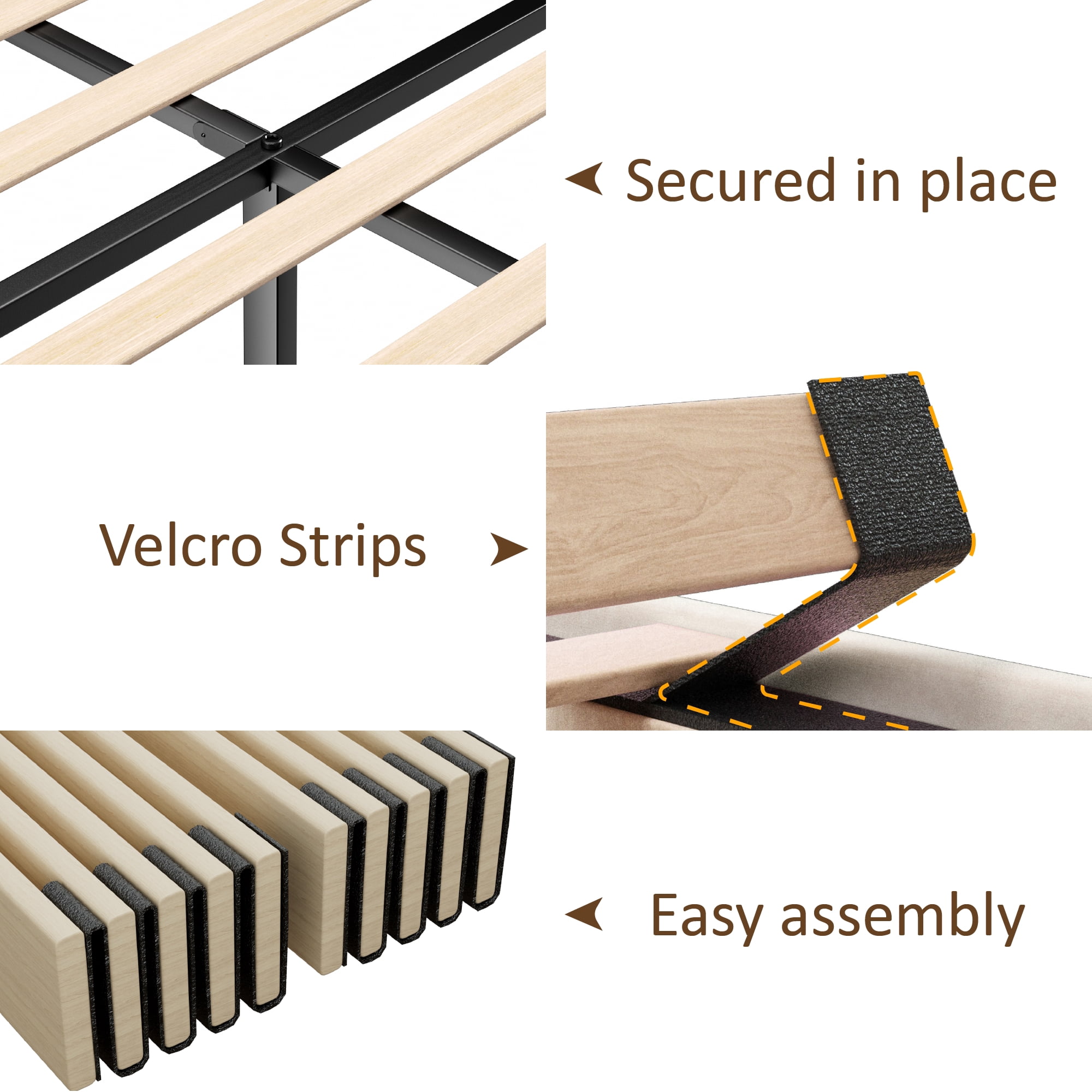 Queen Size Upholstered Bed Frame with Adjustable Headboard, LED Lights, Wooden Slat Support, Velvet Platform Bed, No Box Spring Needed, Easy Assembly, Noise-Free, Beige