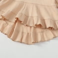 thumbnail image 6 of 2T Baby Girls Clothes 3T Girls 2PCS Fall Winter Outfits Set Solid Color Toddler Girls Long Sleeve Irregular Top Denim Pants Set Apricot, 6 of 9