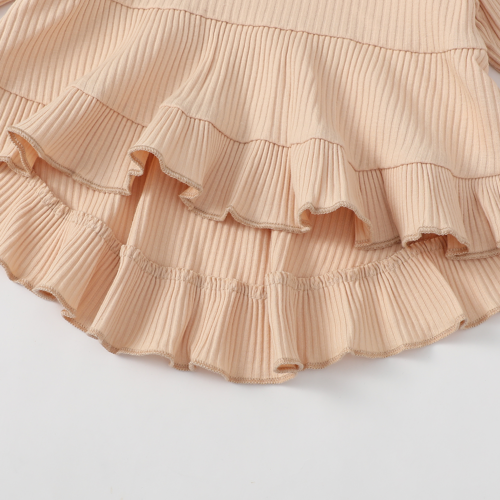 Mioglrie Toddler Girls Fall Winter Outfit Set Apricot photo 6