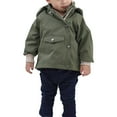 thumbnail image 2 of Generic Children'S Warm Fleece-Lined Hooded Outerwear Toddler Kids Baby Winter Warm Jacket Outerwear Floral Hooded Zipper Padded Outwear For Girls Or Boys Long Sleeve Lapel Jacket, 2 of 9