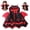 A, variant on Halloween Pet Bat Cape Costume, Red Devil Wing & Horn Vampire Outfit, Funny Cosplay Holiday Clothes for Small Medium Dogs Cats