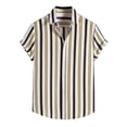 thumbnail image 1 of BOBOGOJP Chemise Classique à Manches Courtes Sans Plis pour Hommes, Jaune P, 1 of 5
