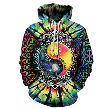 Hoody Mens Casual Sweatshirts - Mens/Womens Painting 3D Printing Casual Hoodie 2019 Long Sleeve Loose Hoody Sweatshirt Pullover Couple/Lovers Hoodies
