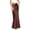 Brown, variant on Women's Solid Color Cotton Linen Maxi Skirt, Elastic Waist Tie Detail with Side Pockets, Casual Elegant A-Line Skirt for Daily Wear, Office, and Versatile Outfits, Soft and Comfortable Fabric Black