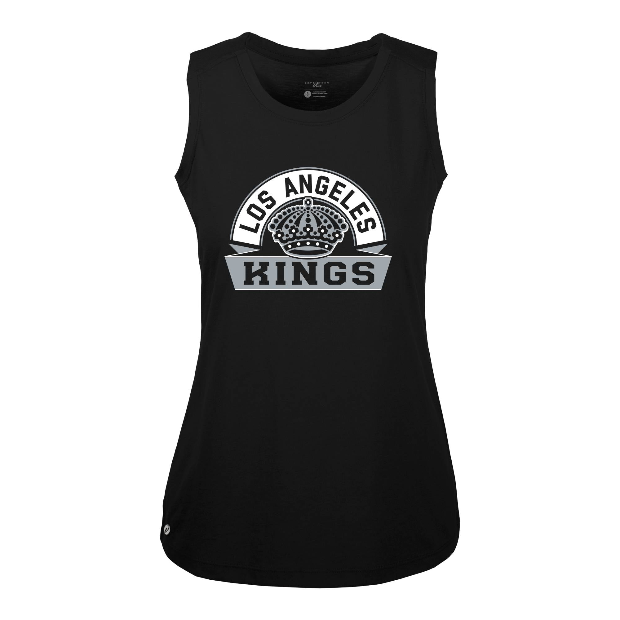 Women's Levelwear  Black Los Angeles Kings Macy Banner Arch Tank Top