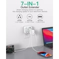 thumbnail image 2 of Cruise Power Strip with Foldable Plug, Outlet Extender 2 USB A 2 USB C Ports, Cruise Ship Essentials No Surge Protector, Multi Plug Wall Outlet, 2 Prong to 3 Prong Outlet Adapter, Japan Plug Adapter, 2 of 7