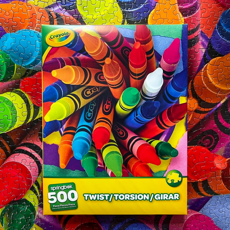 Springbok Puzzles Crayola Twist 500 Piece Jigsaw Puzzle, Colorful