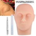 thumbnail image 3 of Modelo Facial, Tamaño Compacto, Inodoro, Modelo De Sutura De Piel De Alta Simulación, Para Ejercicios De Cejas En El Hogar De Belleza Mínimamente Invasiva, Tatuaje, 3 of 7