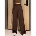 thumbnail image 2 of Retro Solid Color Wild Straight Wide Leg Pants Female Spring New Korean Fashion High Waist Casual Long Pants, 2 of 17