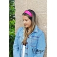 thumbnail image 4 of Motique Accessories Hot Pink 2 inch Wide Satin Hard Headband with No Teeth, 4 of 6