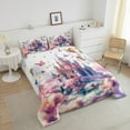 thumbnail image 3 of Erosebridal Girly Pink Castle Bedding Twin Comforter Set, Fairy Tale Down Comforter, Princess Style Decor, Breathable, 3 of 8