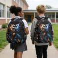 thumbnail image 5 of Whosucclay Neon Lightning Bolt Pattern School Bookbag for Boys Girls, Multi-pocket Classification Backpack Middle School Kindergarten with Spacious Multi-Pockets, 5 of 8