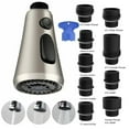 thumbnail image 7 of Durable ABS Plastic Pull Down Faucet Spray Head Replacement Chrome Finish, 9 Adapters for Moen, Delta, Kohler, 7 of 7