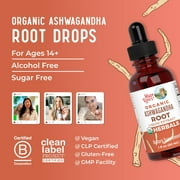 MaryRuth's Ashwagandha Root Liquid Drops Herbal Supplement USDA Organic Vegan Stress Relief Unisex 60 Servings 1 Count