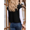 thumbnail image 2 of Chaleco Dokotoo para mujer, moda otoño 2025, cuello vuelto, negro, 2 of 6