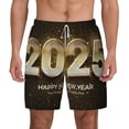 thumbnail image 3 of Uemuo Happy New Year 2025 E Pattern Mens Swim Trunks Quick Dry Board Shorts with Mesh Lining, Stretch Beach Shorts Quick Dry No-Chafing Board Shorts-Medium, 3 of 9