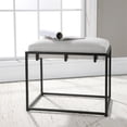 thumbnail image 2 of Uttermost Paradox Petit Banc Contemporain en Fer MDF et Lin Blanc, 2 of 6
