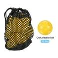 thumbnail image 3 of Uxcell Air Flow Hollow with Mesh Bag Swing Training Golf Practice Balls Yellow 12 Pack, 3 of 5