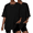 Black/Black, variant on 2 Pack Womens Pajama Tops Short Sleeve Oversized T Shirts Summer Spring Tops 2025 Basic Casual Tee Top