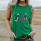 thumbnail image 1 of ICHUANYI Clearance Women's Fashion Vest Patriotic T-shirt Summer Loose Vest(Green, XXL) ICHUANYI WER2023081501868, 1 of 6
