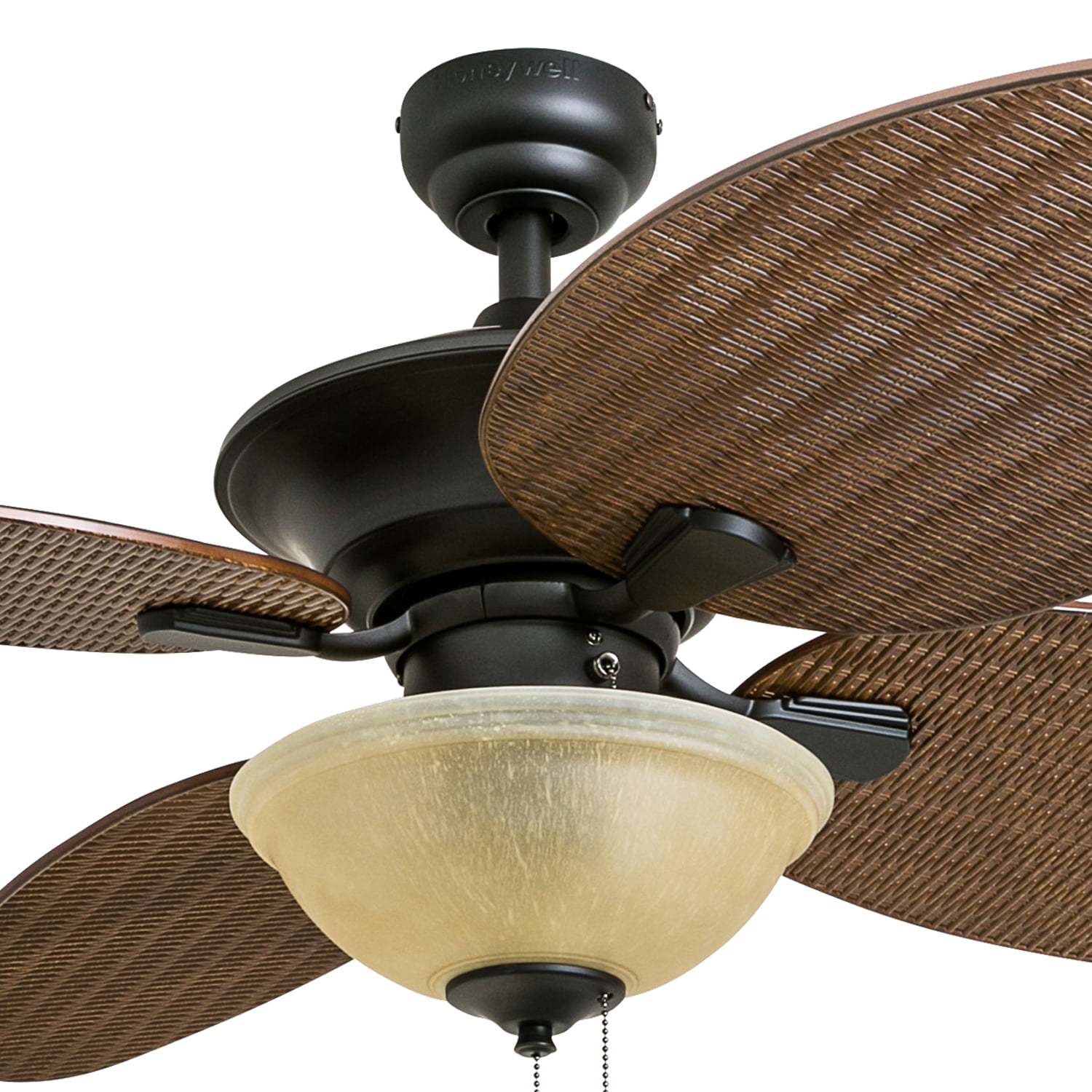 52" Honeywell Sunset Key Bronze 4-Blade Tropical Ceiling Fan W/ Reversible Airflow
