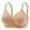 Beige, variant on Womens Workout Bras No Underwire Bra Feature V-Neck T-Shirt Bra Style W-868 Pinks XL