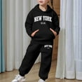 thumbnail image 7 of Girls Boys Sweatsuit New York Hoodie and Jogger Sweatpants 2 Piece Matching Jogger Set Boys Girls Activewear Sets, 7 of 7