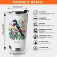 thumbnail image 2 of Magpie 2 Bird Lover Personalized Tumbler 20oz With Handle And Straw - Stainless Coffee Mug With Lid - Gift For Girls Women fvn2a4, 2 of 6