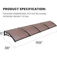 thumbnail image 6 of SPECSTAR Polycarbonate Window Door Awning Canopy with Black Bracket 40 Inch x 160 Inch, Brown, 6 of 7