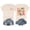 Beige, variant on Womens Graphic Print T Shirts Pattern Design Crewneck Casual Short Sleeve Loose Fit Tops Trendy Fashion Tee Pullover Daily Wear