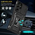 thumbnail image 5 of Allytechgroup Magnetic for Samsung Galaxy S23 Ultra Case with 1x Screen Protector, Rotatable Kickstand Support Car Mount Slide Camera Cover Protective Phone Case for Women Men, Black, 5 of 7